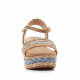 Sandalias cuña Alma Blue de plataforma multicolor con un poco de cuña - Querol online