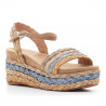 Sandalias cuña Alma Blue de plataforma multicolor con un poco de cuña