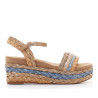 Sandalias cuña Alma Blue de plataforma multicolor con un poco de cuña