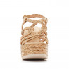 Sandalias cuña Alma Blue con tiras de rafia
