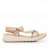 Sandalias planas Owel chios de color beige con piso blanco