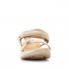Sandalias planas Owel chios de color beige con piso blanco