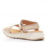 Sandalias planas Owel chios de color beige con piso blanco