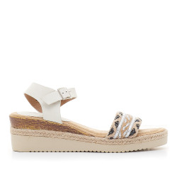 Sandàlies falca Owel mljet amb banda davantera i tascó - Querol online