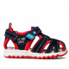 sandalias GARVALIN azules con partes rojas