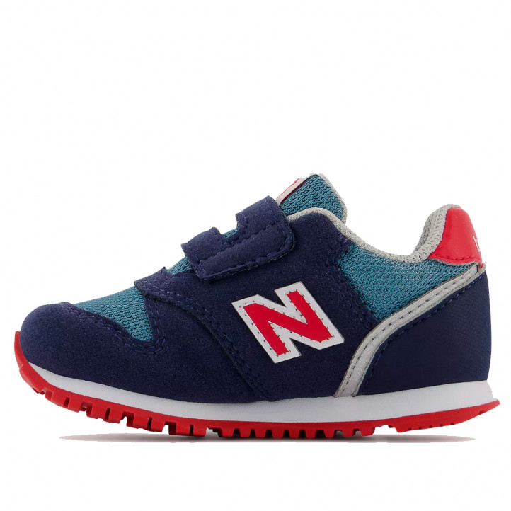 Zapatillas deporte New Balance 373 azules con zonas rojas - Querol online