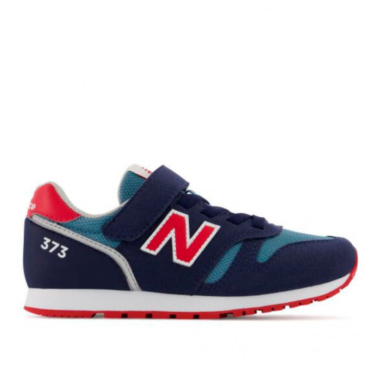 Zapatillas deporte New Balance 373 azules con zonas rojas tallas 28 a 35