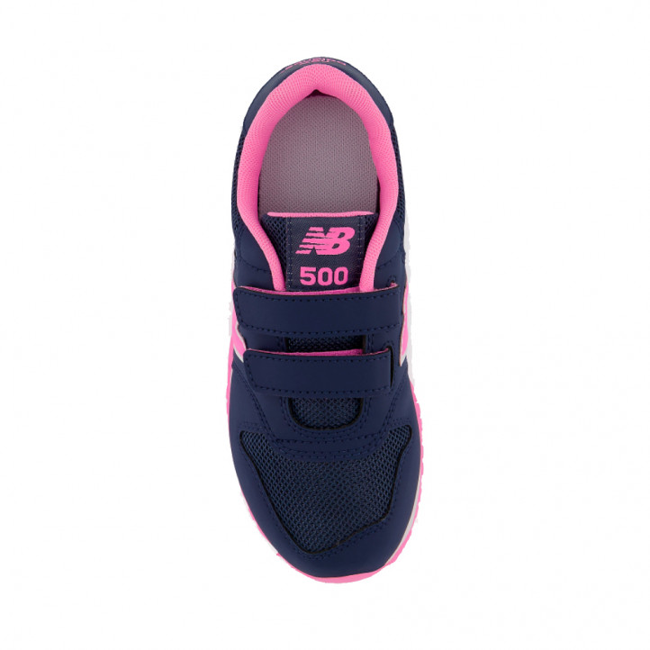 Zapatillas deporte New Balance 500 Hook & Loop indigo con rosa vibrante tallas 28 a 35 - Querol online