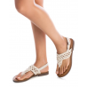Sandalias planas Xti 043930 de dedo y estilo ganchillo