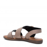Sandalias planas Xti 044867 de antelina taupe y hebilla dorada