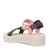 Sandalias plataformas Refresh 079393 nude de estilo deportivo con tiras de colores