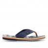 Sandalias Lois denim con detalle cuero
