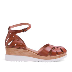 Sandàlies falca Porronet PELL CUIR CAMELIA - Querol online