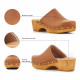 Zapatos tacón Redlove estilo zueco en marrón blanche - Querol online