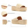 Sandalias plataformas Owel natural de pala y rafia