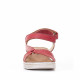 Sandalias cuña Walk & Fly rojas con varias tiras y doble velcro - Querol online