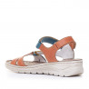 Sandalias cuña Walk & Fly multicolor con varias tiras y doble velcro