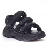 Sandalias plataformas Stay negras con suela truck