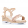 sandalias Mustang 048510 con cuña y suela dentada de rafia