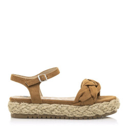 Sandalias plataformas Mustang 050687 con tira trenzada y plataforma de rafia - Querol online