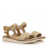 Sandalias planas Mustang 051332 con pala ancha trenzada de rafia