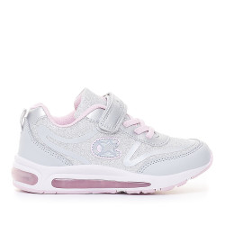 Zapatillas deporte Chika 10 plateadas con detalles rosas y cámara de aire - Querol online