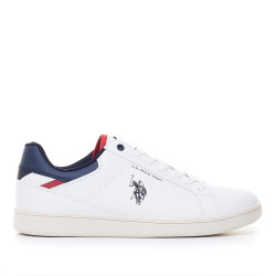 Zapatillas deportivas U.S. POLO ASSN. alcor blancas con parte trasera azul - Querol online