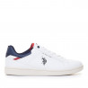 Zapatillas deportivas U.S. POLO ASSN. alcor blancas con parte trasera azul