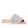 Sabatilles casa The Pool Slippers grises amb sola color salmó