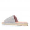 Sabatilles casa The Pool Slippers grises amb sola color salmó