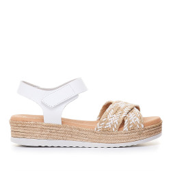 Sandàlies plataformes Redlove agnès blanques de cordes creuades - Querol online
