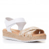 Sandalias plataformas Redlove agnès  blancas de cuerdas cruzadas
