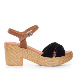 Sandàlies taló Redlove eliette negres creuades - Querol online