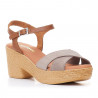 Sandalias tacón Redlove eliette beige cruzadas