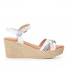 Sandàlies falca Redlove hélène blanques amb diverses tires