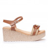 Sandalias cuña Redlove grégoire marrones con detalle