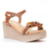 Sandalias cuña Redlove grégoire marrones con detalle