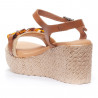 Sandalias cuña Redlove grégoire marrones con detalle