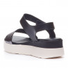 Sandalias cuña Redlove dominique negras con velcro en tobillo