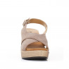 Sandalias cuña Imac cruzadas taupe