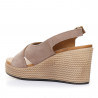 Sandalias cuña Imac cruzadas taupe