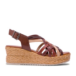 Sandàlies falca Porronet PELL MOKA-CUIR TAMARA