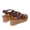 Sandàlies falca Porronet PELL MOKA-CUIR TAMARA