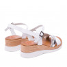 Sandàlies falca Porronet PELL BLANQUES CARA