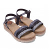 Sandalias planas Porronet RAFIA NEGRAS BRISA