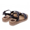 Sandalias planas Porronet RAFIA NEGRAS BRISA