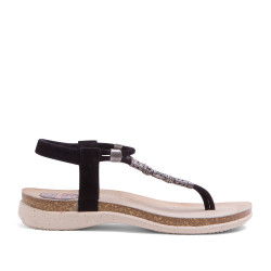 Sandàlies planes Porronet SERRATGE NEGRES DALIA - Querol online