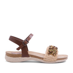 Sandàlies planes Porronet BIO PELL MOKA DINA - Querol online