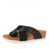 Chanclas Gioseppo de cuña negras con tira cruzada segni
