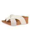 Chanclas Gioseppo blancas con cuña y tira cruzada visoko